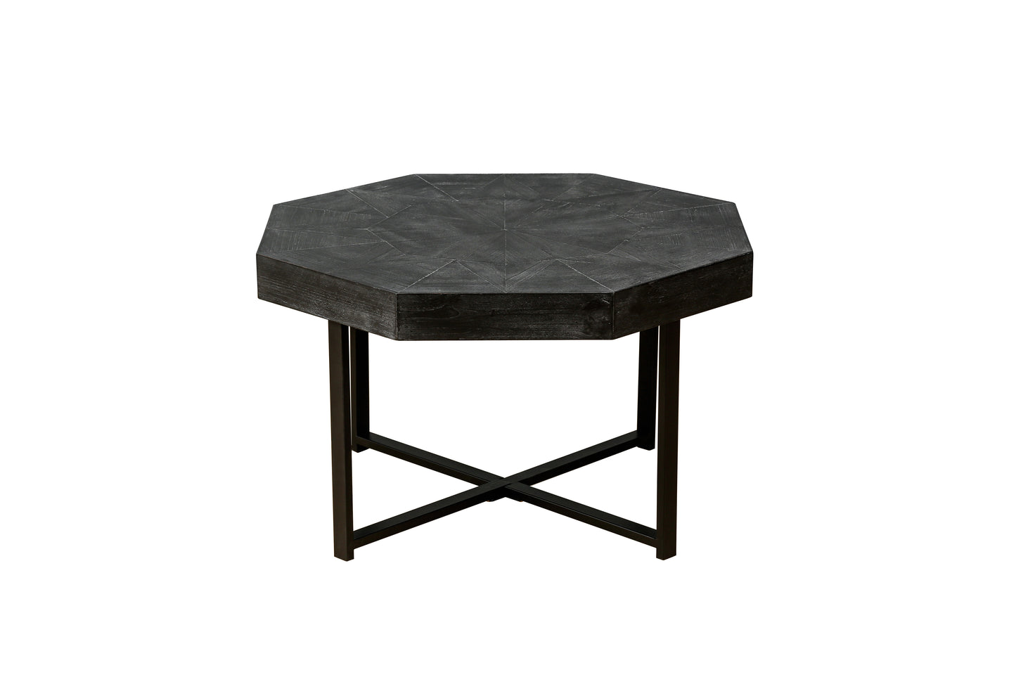 Wooden Octagonal Retro Patchwork Coffee Table