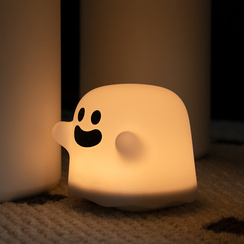 Cute Ghost Night Light – Touch Sensor LED Lamp with Rechargeable Battery