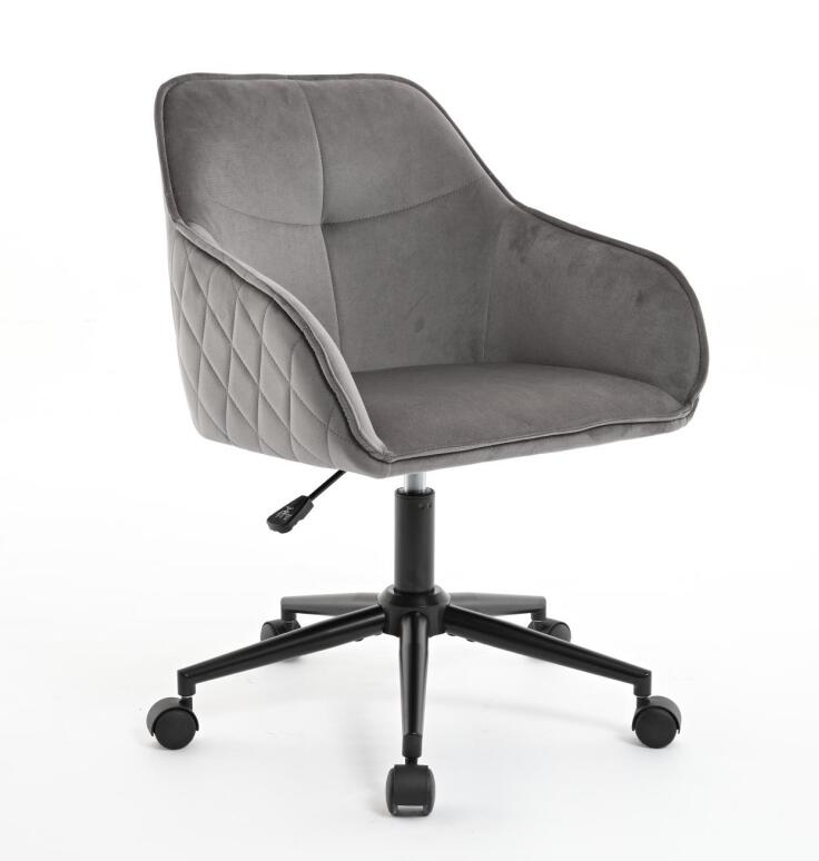 Modern Velvet Office Desk Chair with Wheels – Stylish & Comfortable Home Vanity Chair