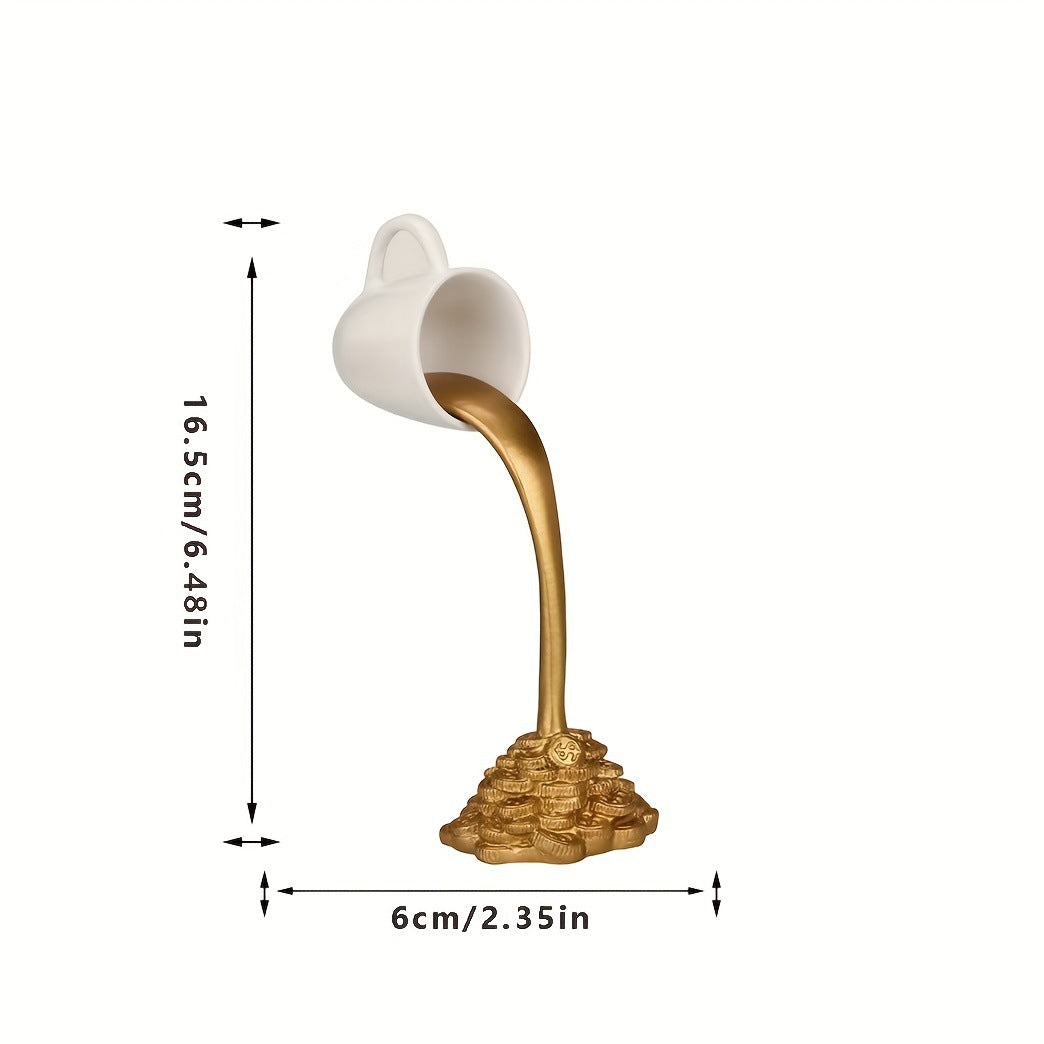 Floating Coffee Cup Resin Ornament – Unique Home & Desk Décor