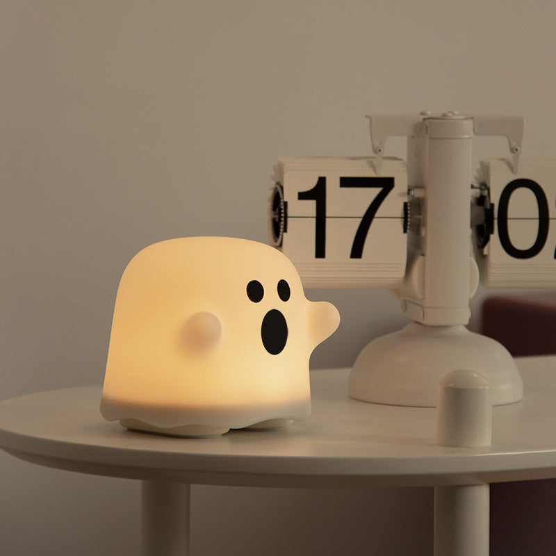 Cute Ghost Night Light – Touch Sensor LED Lamp with Rechargeable Battery