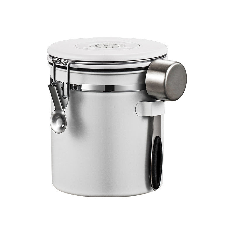 1.5L Stainless Steel Coffee Bean Storage Container – Vacuum Sealed Freshness