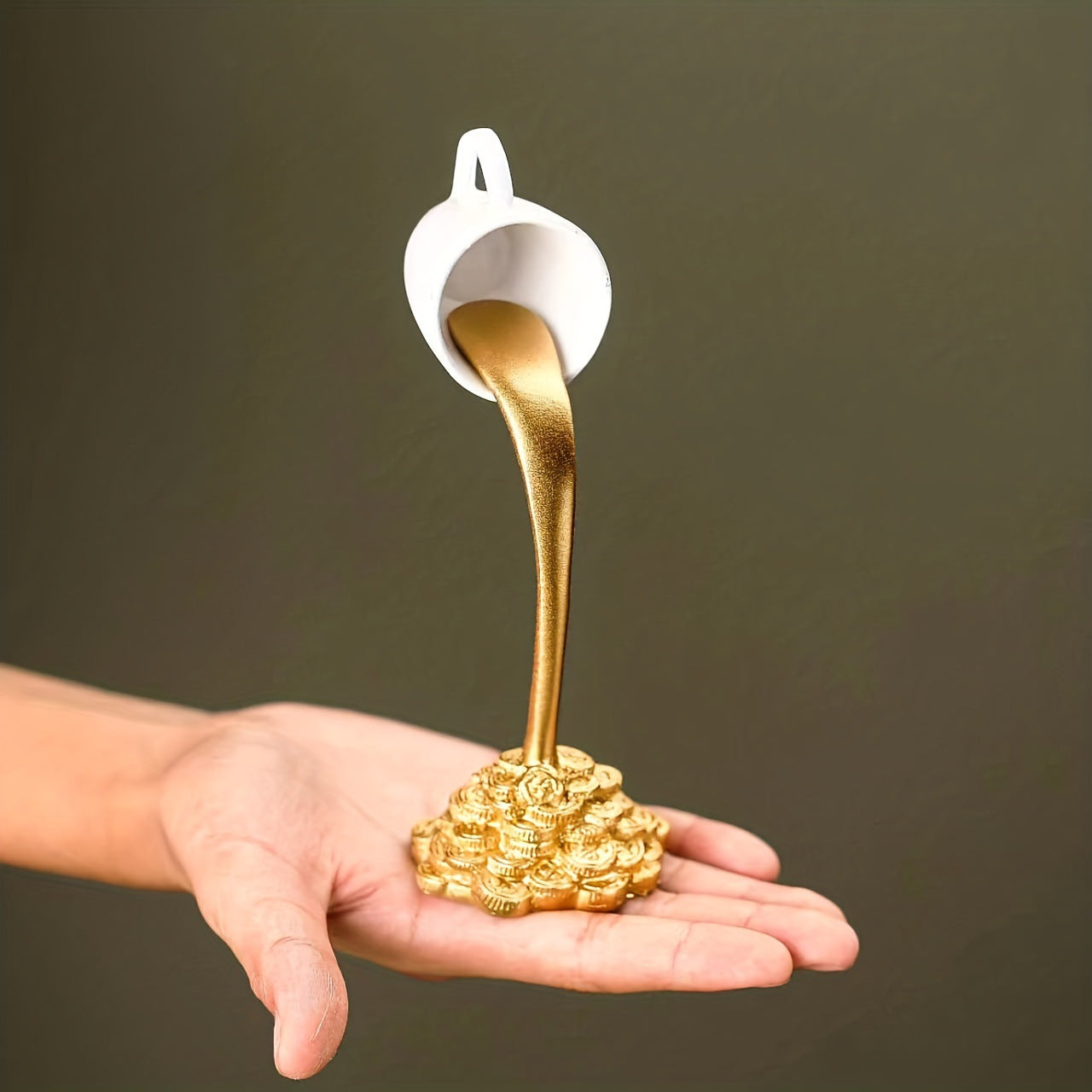 Floating Coffee Cup Resin Ornament – Unique Home & Desk Décor