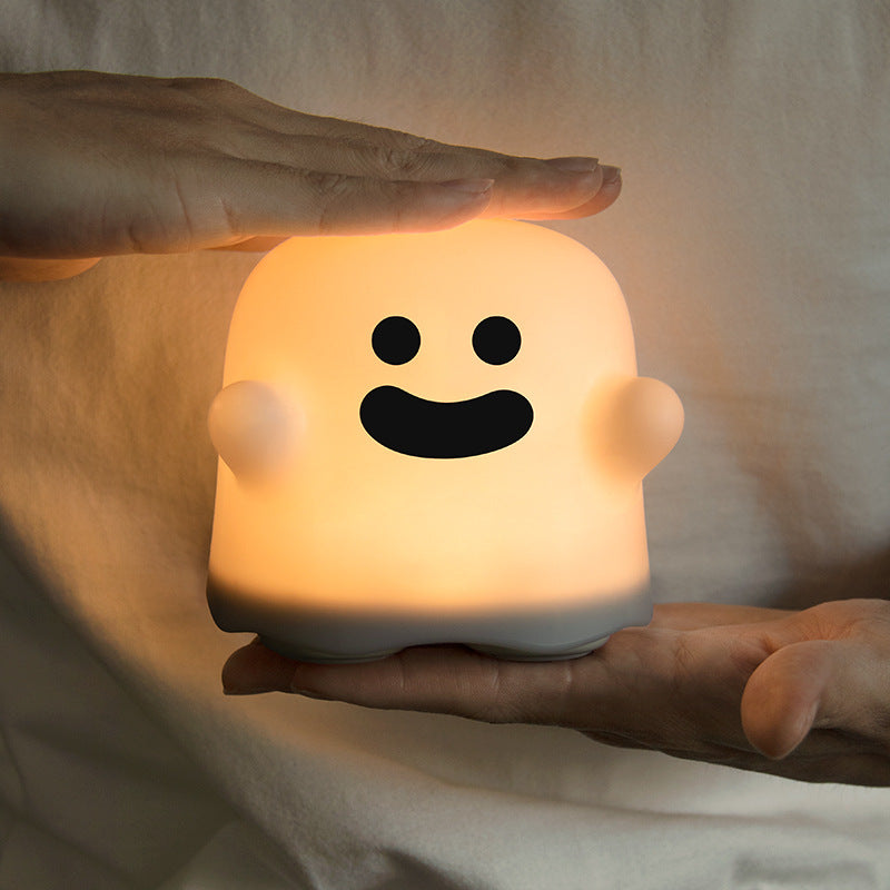 Cute Ghost Night Light – Touch Sensor LED Lamp with Rechargeable Battery