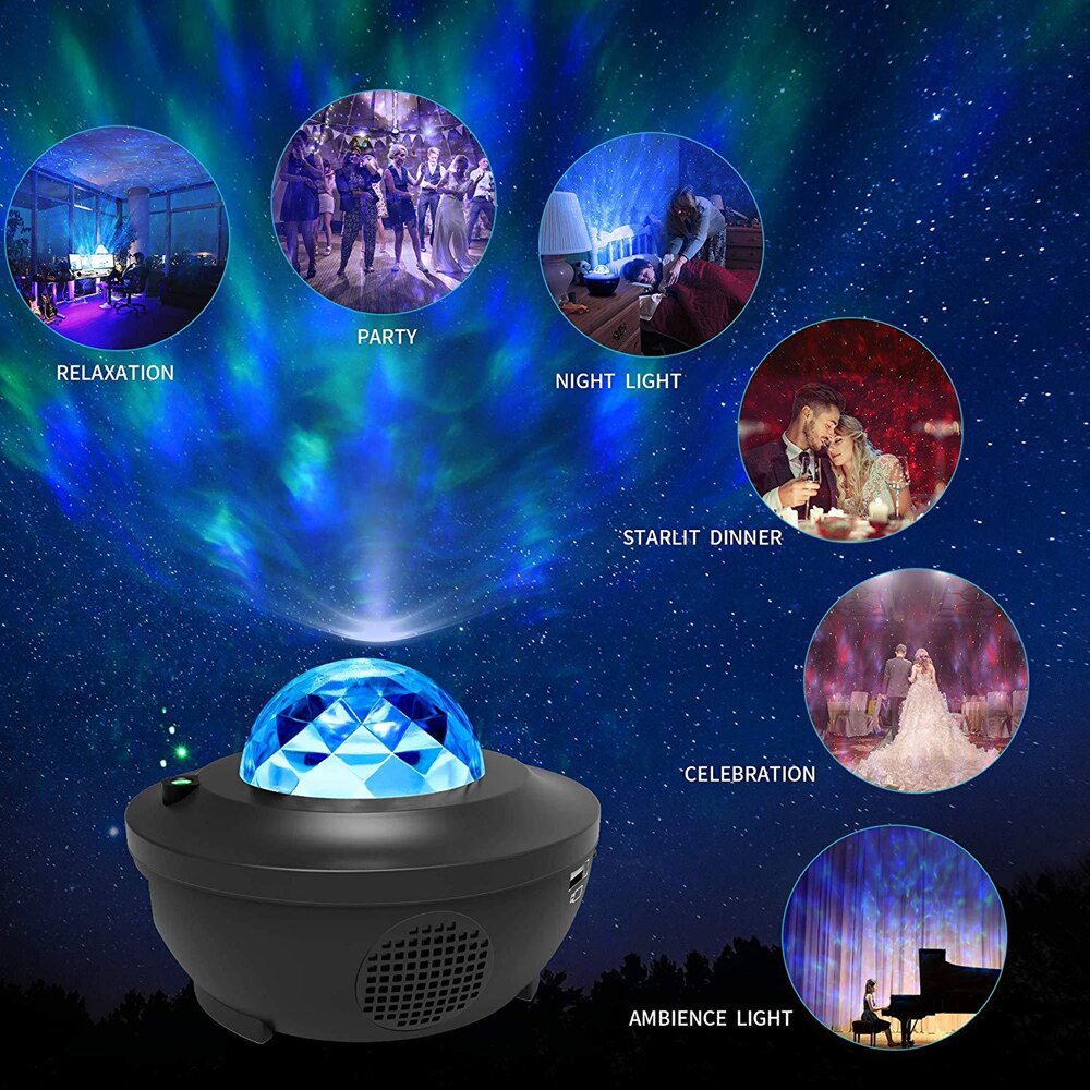 Galaxy Starry Night Projector with Bluetooth Speaker