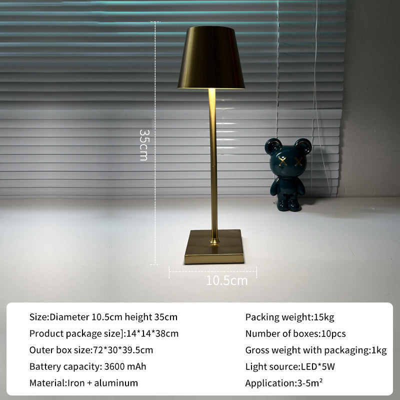 USB Rechargeable Retro Table Lamp – Dimmable LED Bedside & Atmosphere Light