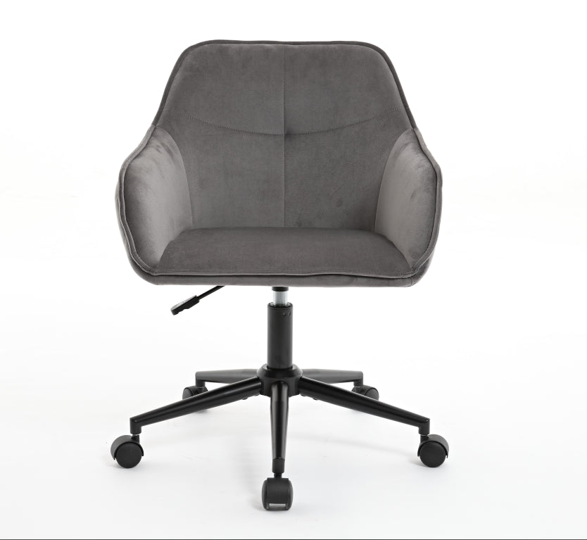 Modern Velvet Office Desk Chair with Wheels – Stylish & Comfortable Home Vanity Chair