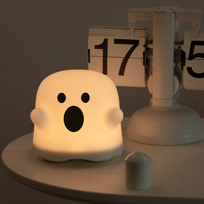 Cute Ghost Night Light – Touch Sensor LED Lamp with Rechargeable Battery