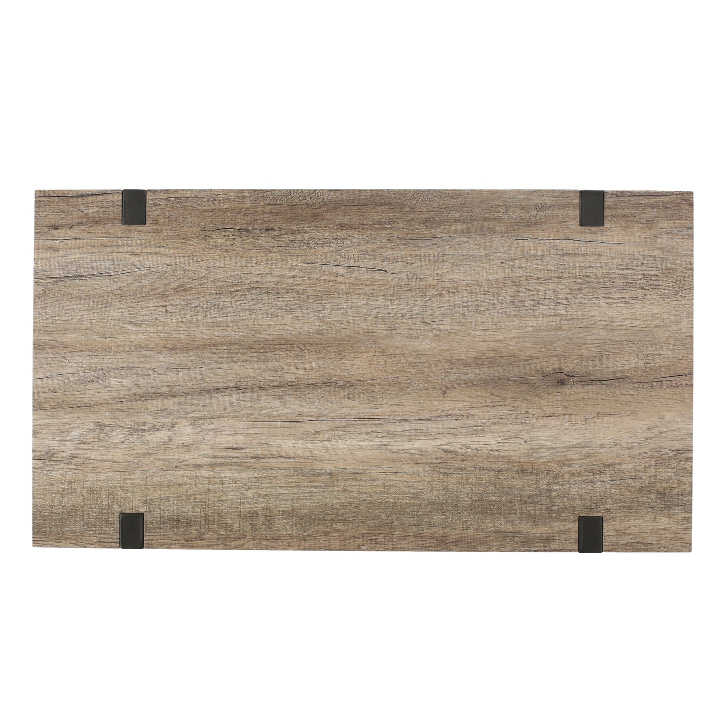 Modern Industrial Coffee Table – Grey MDF Wood with Sleek Metal Legs