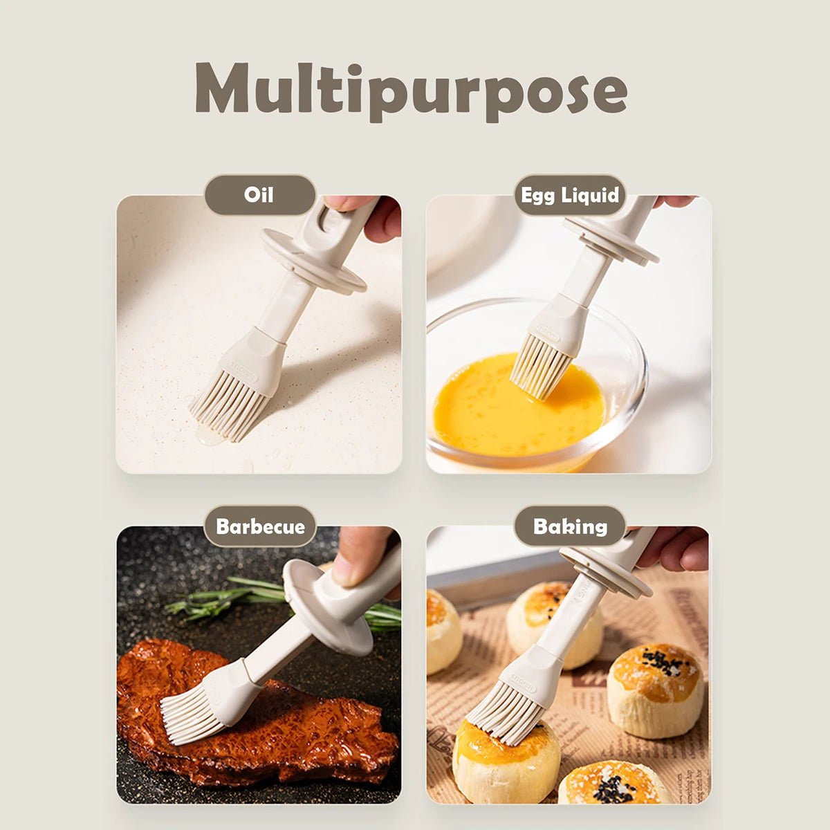 Adjustable Telescopic Silicone Oil Brush