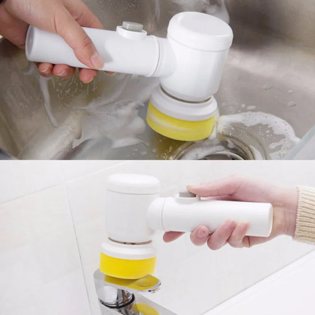 5-in-1 Electric Cleaning Brush – Cordless, Rechargeable & Multifunctional Scrubber