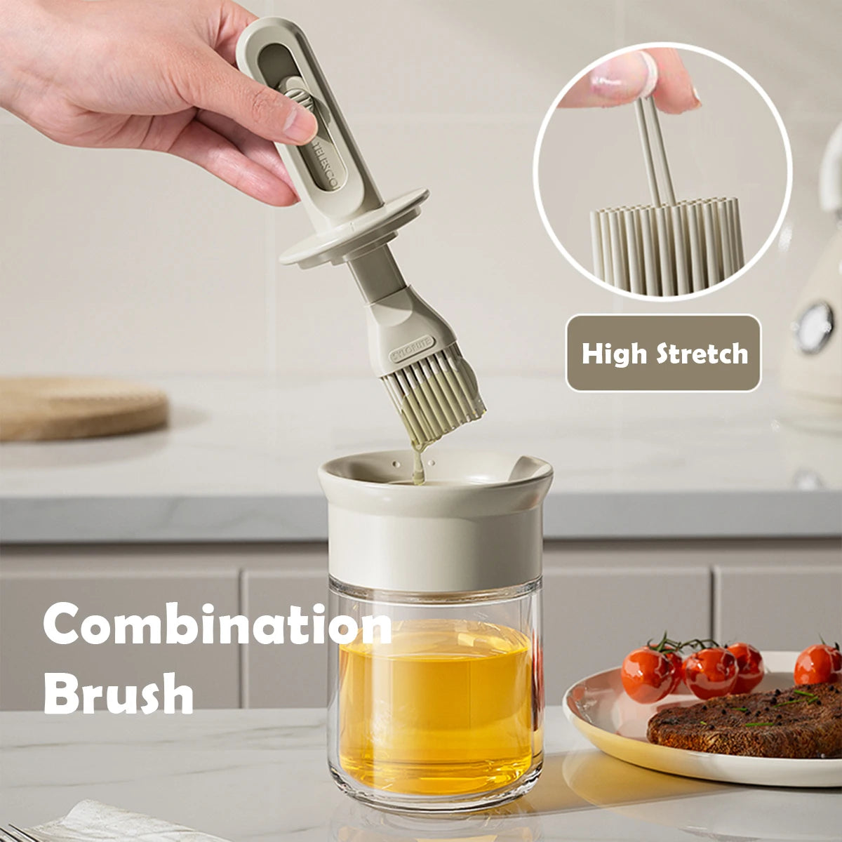 Adjustable Telescopic Silicone Oil Brush