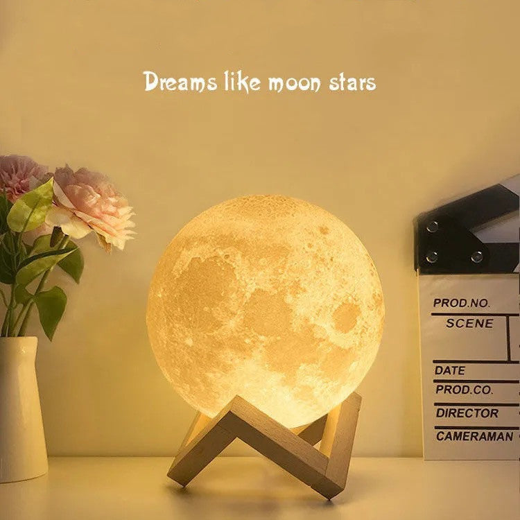 3D Printed Moon Night Lamp with Remote – Perfect Chinese Valentine's Day Gift