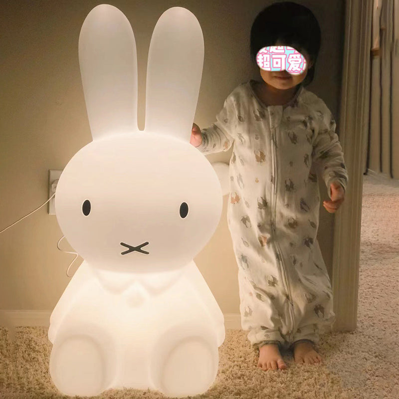 Cute Rabbit Night Light – Rechargeable LED Bedside Lamp for Kids & Baby Room