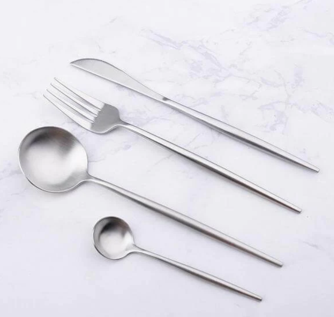 High-End 304 Stainless Steel Tableware Set – 4-Piece Western Knife & Fork
