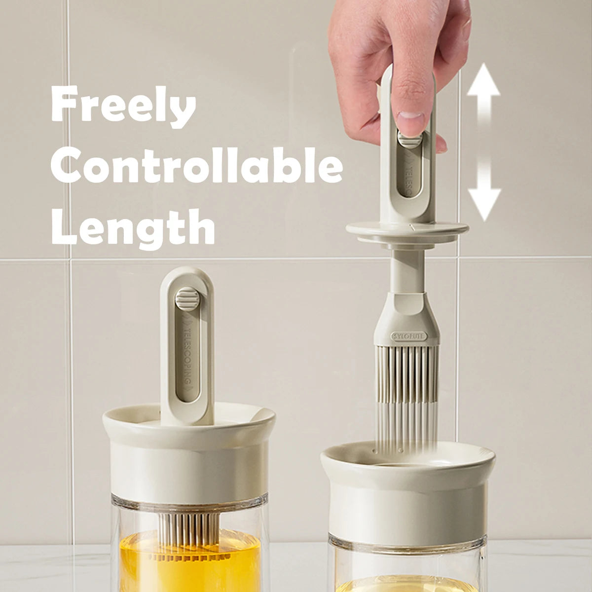 Adjustable Telescopic Silicone Oil Brush