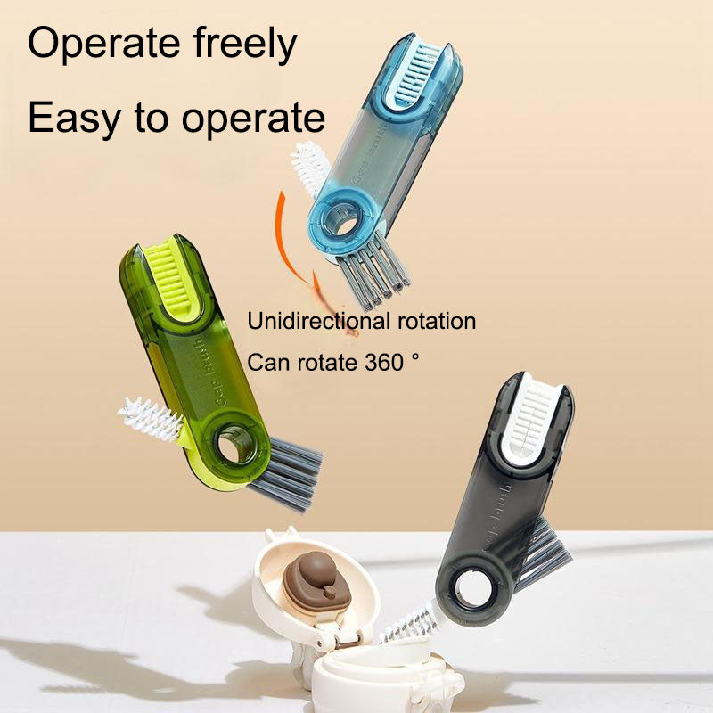 3-in-1 Cup Cleaning Brush – Multifunctional Bottle & Lid Scrubber