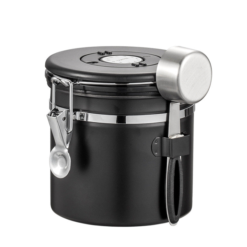 1.5L Stainless Steel Coffee Bean Storage Container – Vacuum Sealed Freshness