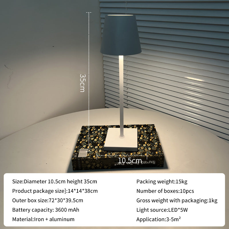 USB Rechargeable Retro Table Lamp – Dimmable LED Bedside & Atmosphere Light