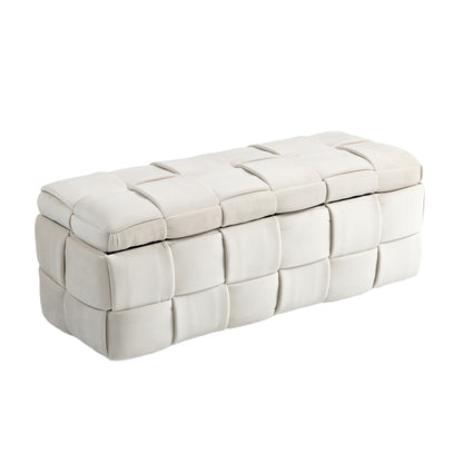 COOLMORE Velvet Storage Ottoman Bench