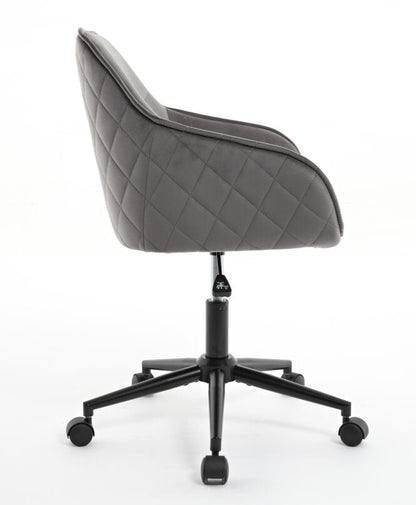 Modern Velvet Office Desk Chair with Wheels – Stylish & Comfortable Home Vanity Chair