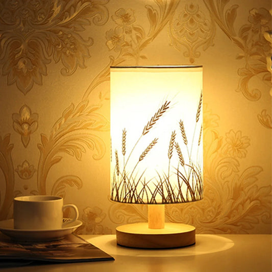 Linen Table Lamp – USB-Powered LED Light