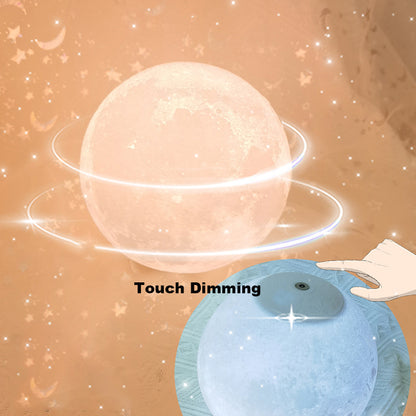 Rotating 3D Moon Lamp – Smart Voice Control & Color-Changing LED Light