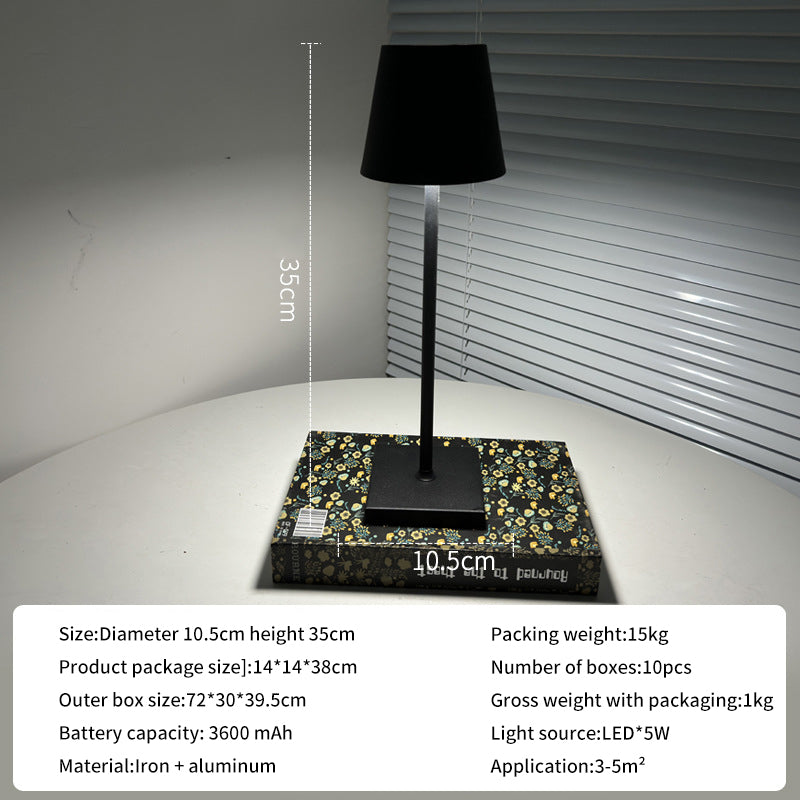 USB Rechargeable Retro Table Lamp – Dimmable LED Bedside & Atmosphere Light