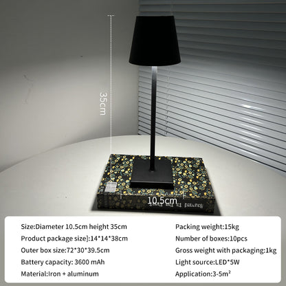 USB Rechargeable Retro Table Lamp – Dimmable LED Bedside & Atmosphere Light
