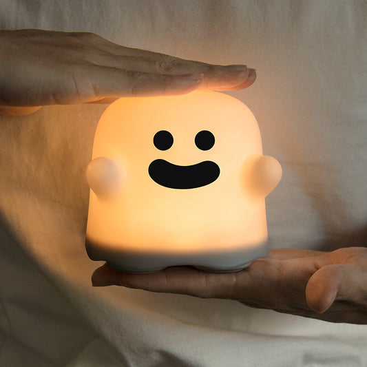 Cute Ghost Night Light – Touch Sensor LED Lamp with Rechargeable Battery