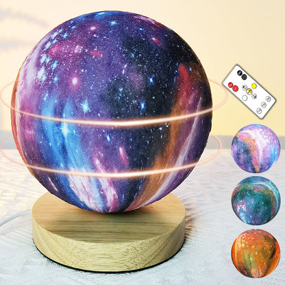 Rotating 3D Moon Lamp – Smart Voice Control & Color-Changing LED Light
