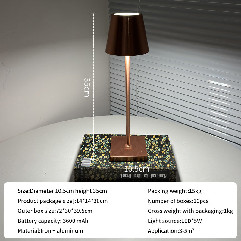 USB Rechargeable Retro Table Lamp – Dimmable LED Bedside & Atmosphere Light