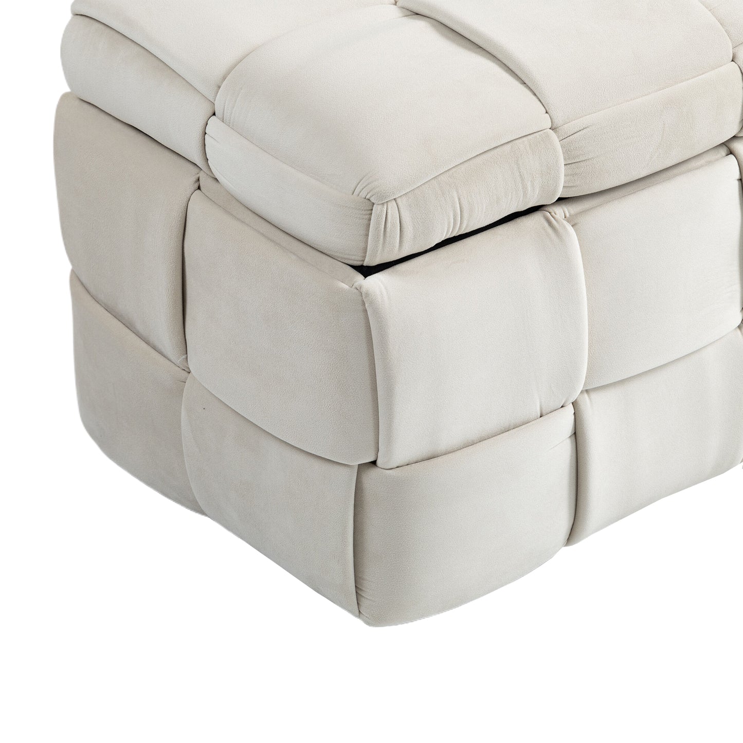 COOLMORE Velvet Storage Ottoman Bench