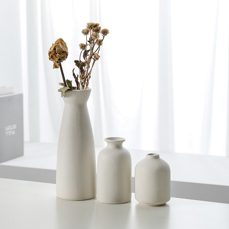 Modern Ceramic Vase Set – 3-Piece Decorative Home & Living Room Planters