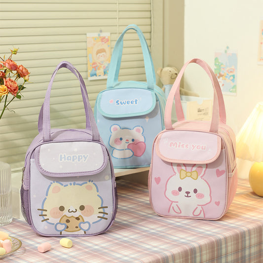 Cute Insulated Lunch Bag – Waterproof & Portable Bento Tote for Work & School
