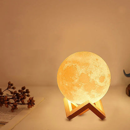 3D Printed Moon Night Lamp with Remote – Perfect Chinese Valentine's Day Gift