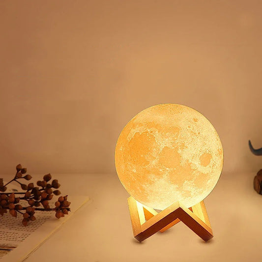 3D Printed Moon Night Lamp with Remote – Perfect Chinese Valentine's Day Gift