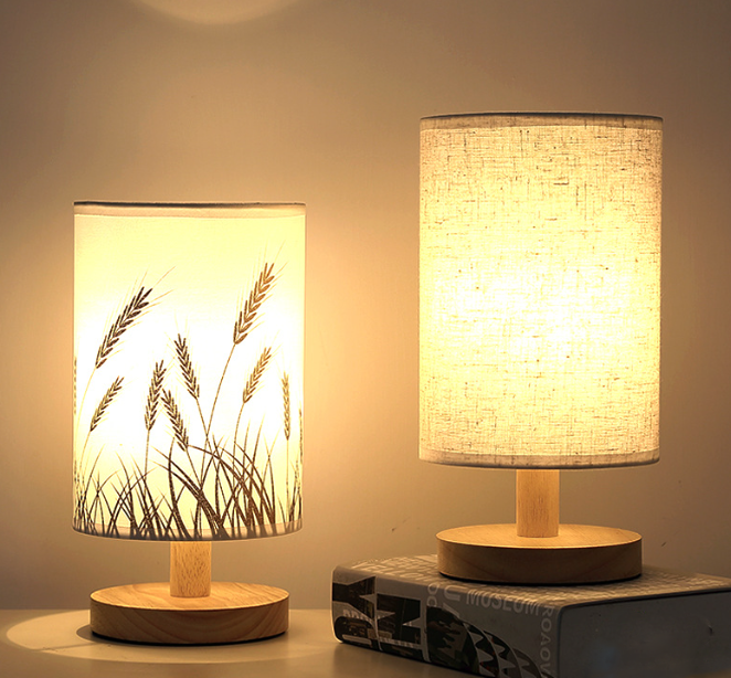 Linen Table Lamp – USB-Powered LED Light
