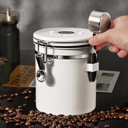 1.5L Stainless Steel Coffee Bean Storage Container – Vacuum Sealed Freshness