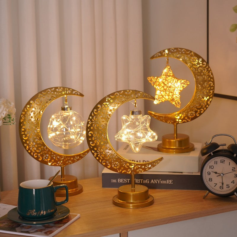 Starry Glow Moon Lamp – Warm White Festival & Bedroom Decor