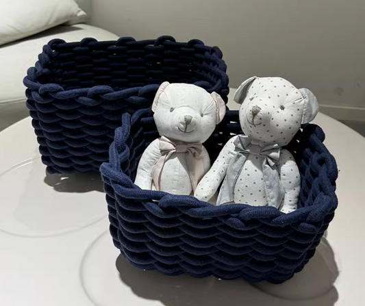 Handwoven Cotton Rope Storage Baskets – 3-Piece Set for Home Organization