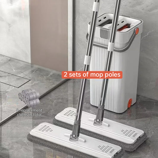 EasyGlide™ – 360° Hands-Free Flat Mop & Bucket Set (33cm)
