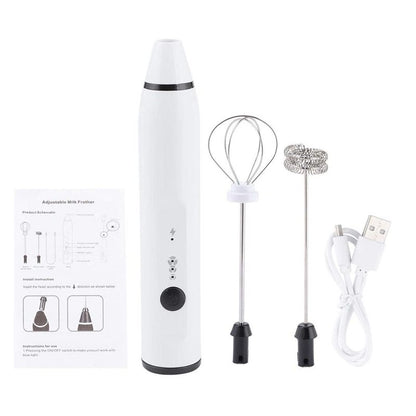 3-Piece Electric Milk Frother & Whisk Set – Versatile Mixer for Perfect Foam