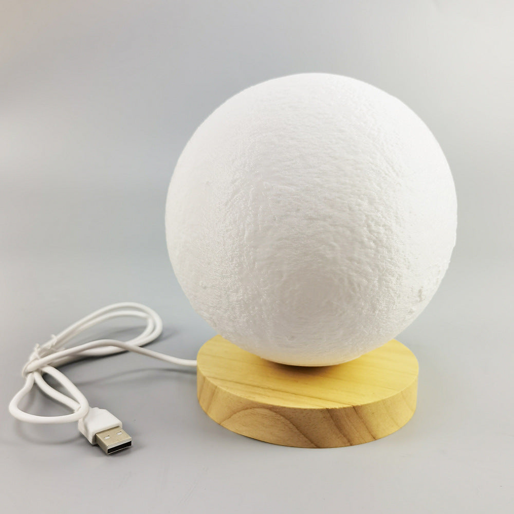 Rotating 3D Moon Lamp – Smart Voice Control & Color-Changing LED Light