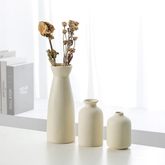 Modern Ceramic Vase Set – 3-Piece Decorative Home & Living Room Planters
