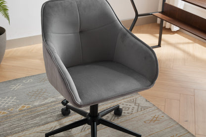 Modern Velvet Office Desk Chair with Wheels – Stylish & Comfortable Home Vanity Chair