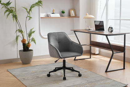 Modern Velvet Office Desk Chair with Wheels – Stylish & Comfortable Home Vanity Chair