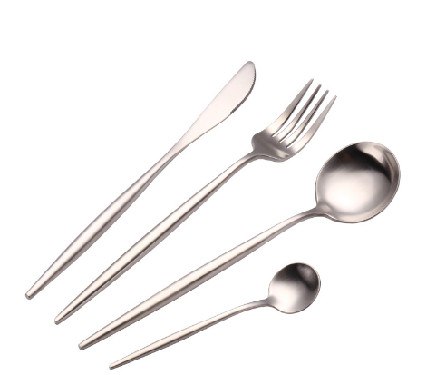 High-End 304 Stainless Steel Tableware Set – 4-Piece Western Knife & Fork