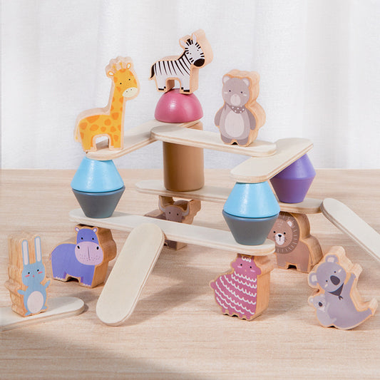 Dinosaur Stacking Balance Blocks – Wooden Educational Toy