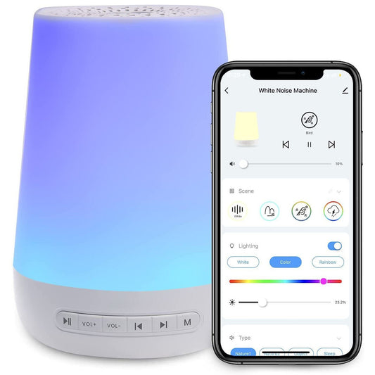 Smart Sleep Aid Night Light – White Noise Machine with Alexa & Touch Control
